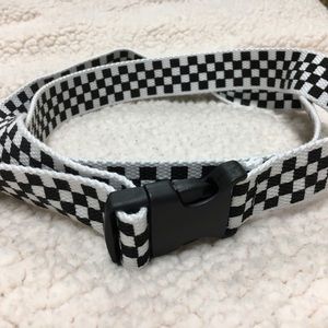 Checkered fabric belt (NWOT)